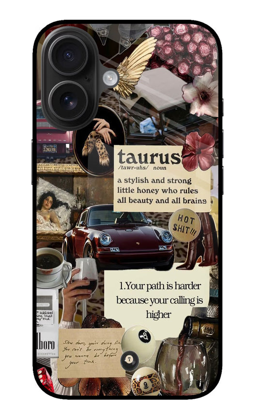 Taurus Zodiac iPhone 16 Glass Case
