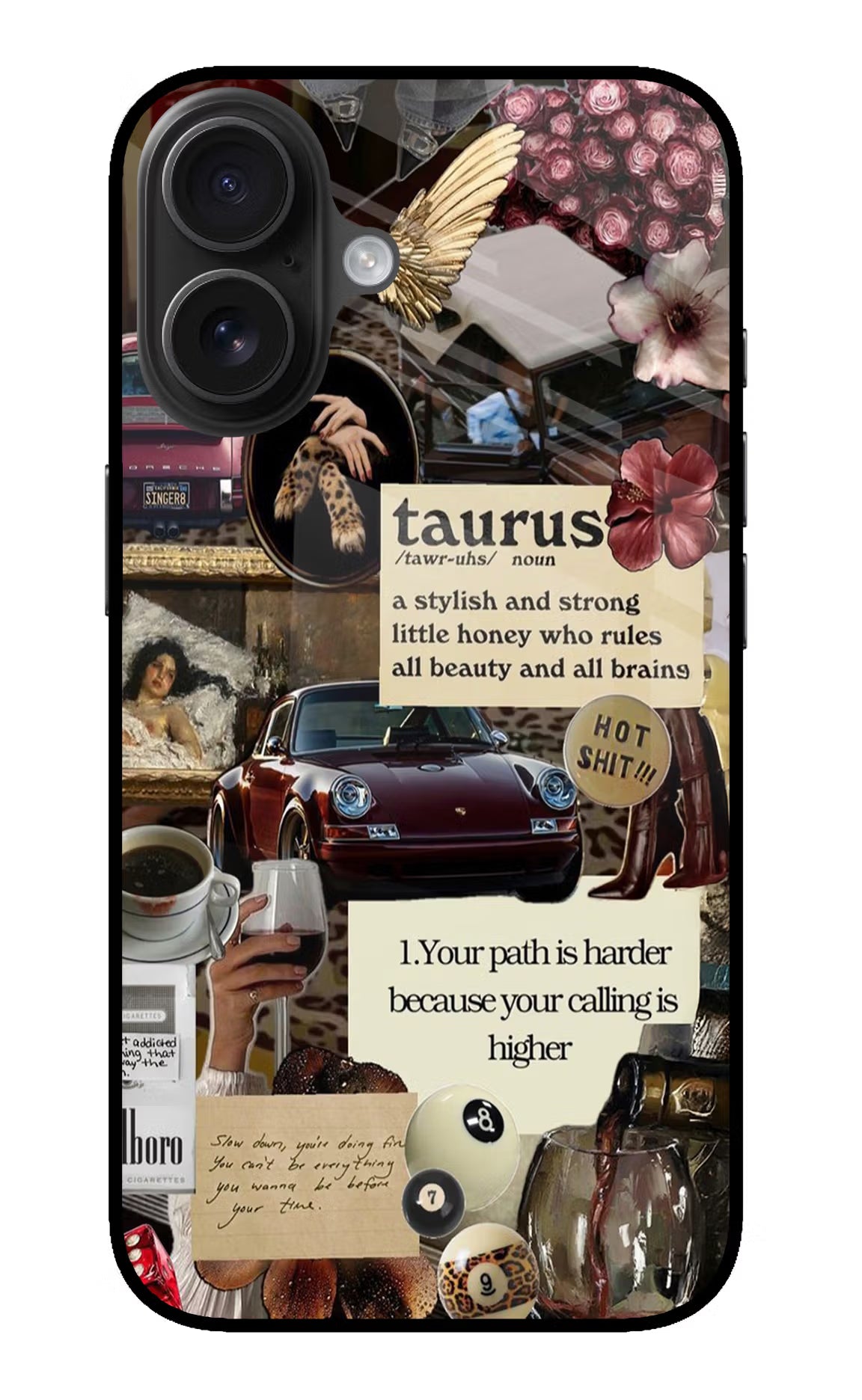 Taurus Zodiac iPhone 16 Glass Case Back Cover by Casekaro