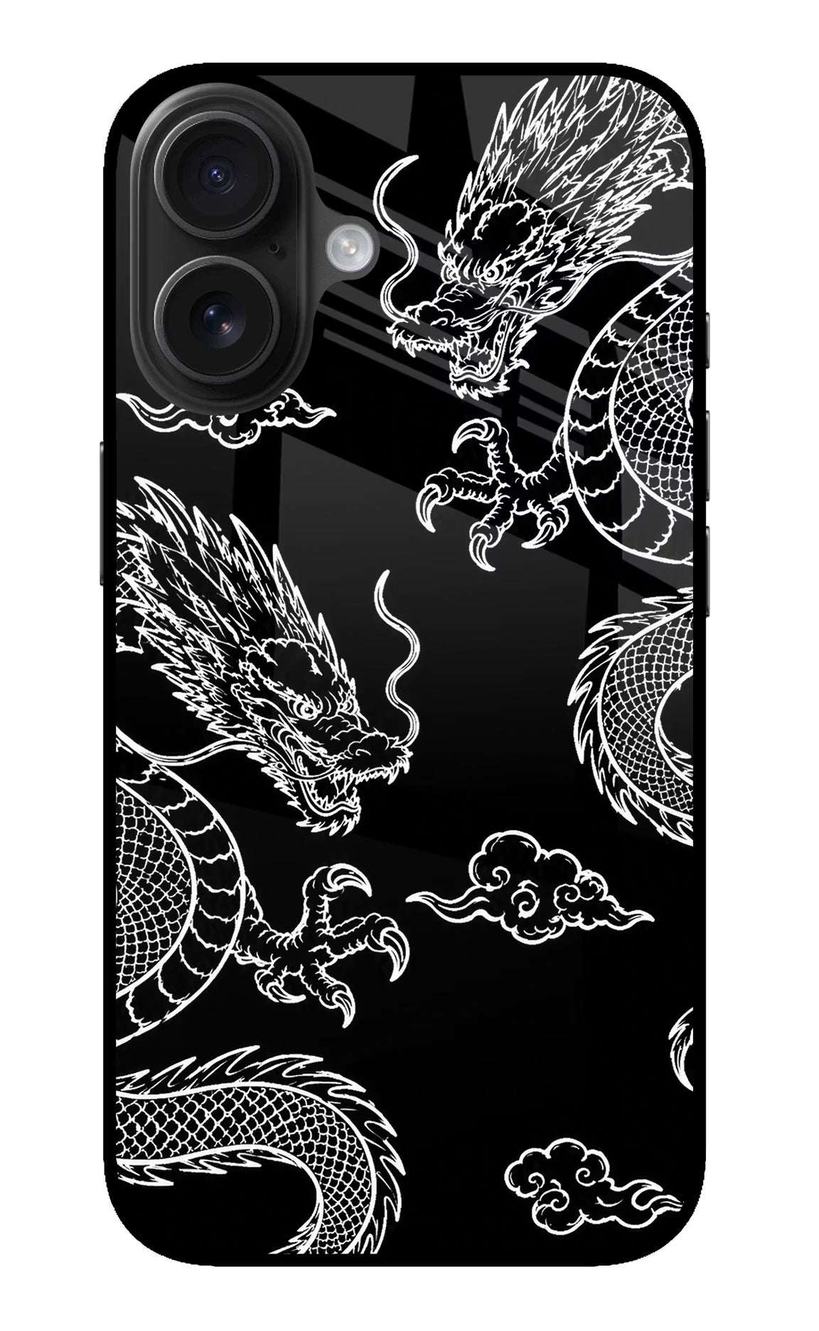 Twin Dragons iPhone 16 Glass Case