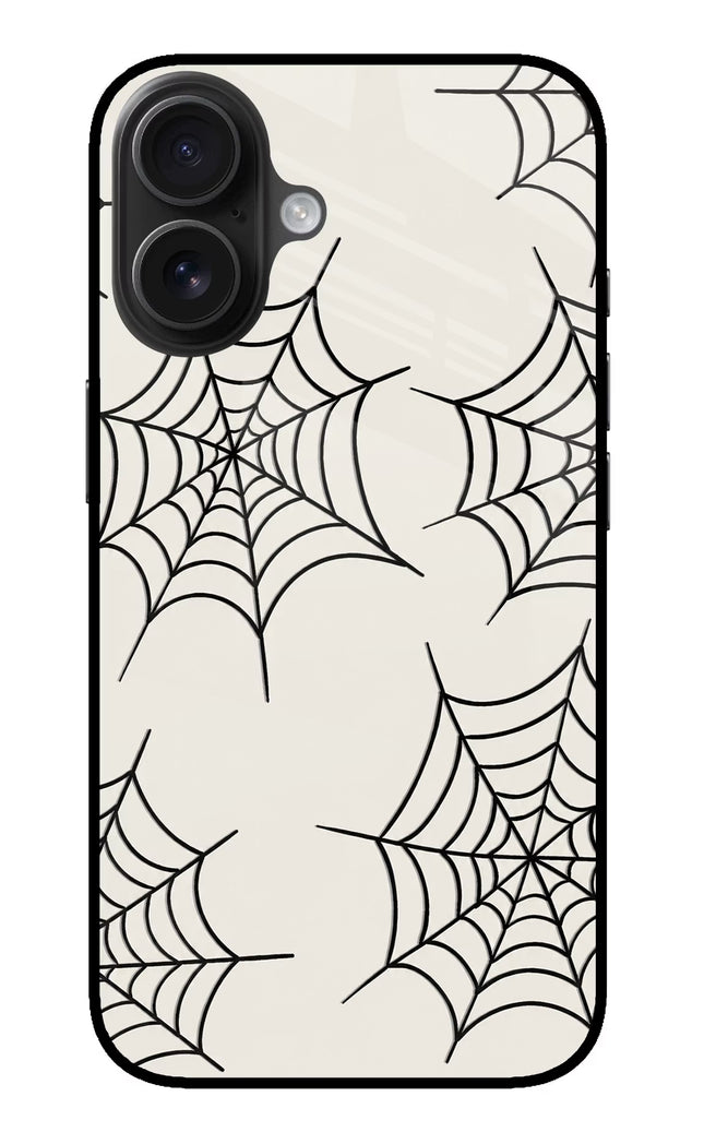 Spider Web iPhone 16 Glass Case