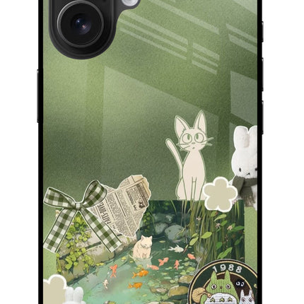 Aesthetic anime iPhone 16 Glass Case