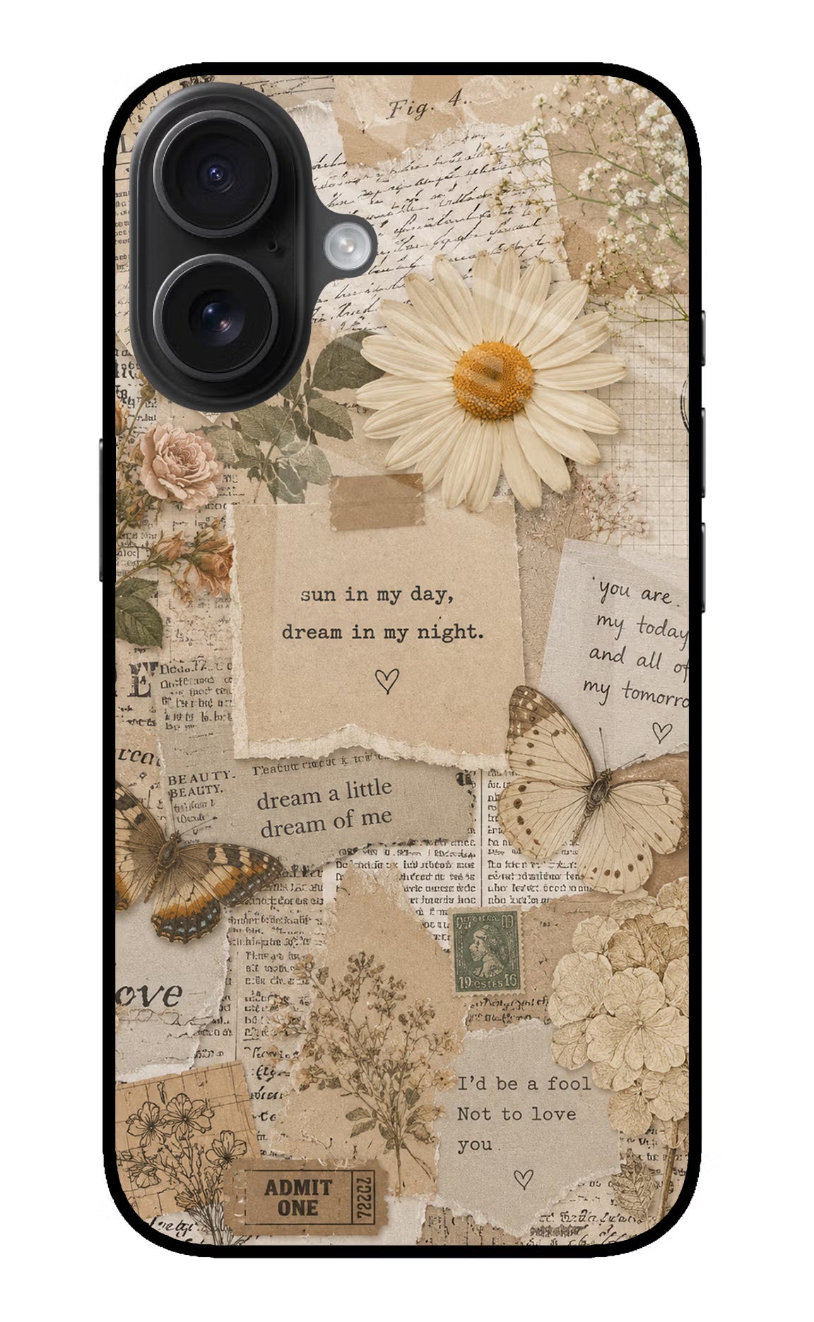 Vintage case iPhone 16 Glass Case Back Cover by Casekaro