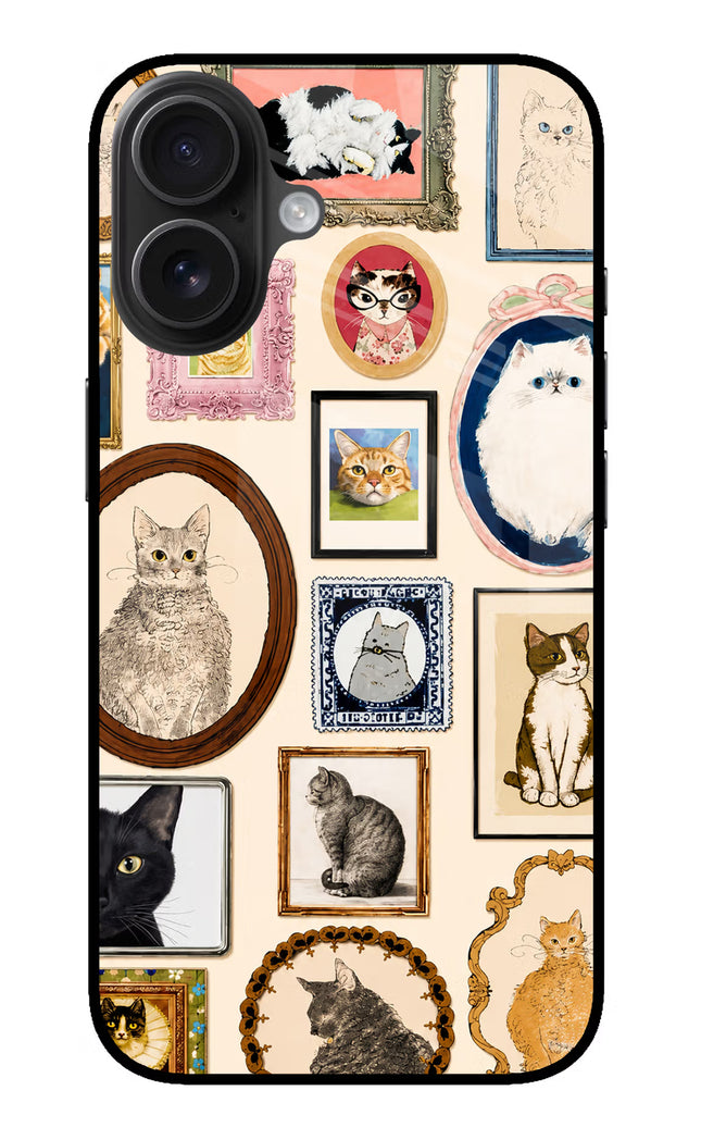 Mirror Cats iPhone 16 Glass Case