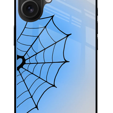 Blue Web iPhone 16 Glass Case
