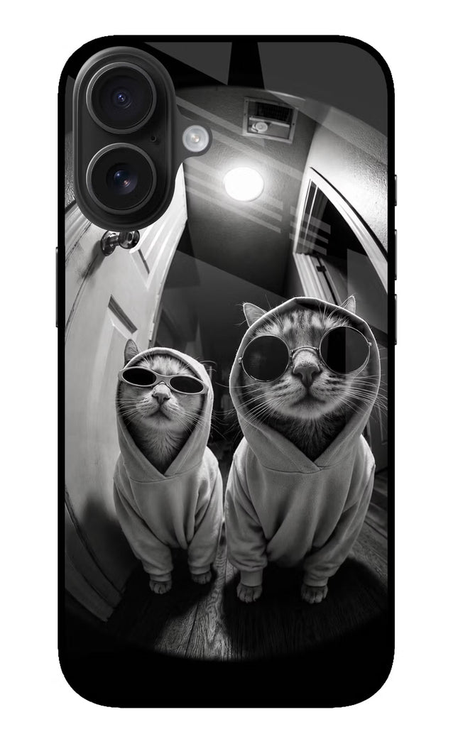 Hood Cats iPhone 16 Glass Case