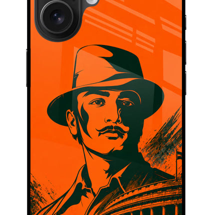 Bhagat Singh Legacy iPhone 16 Glass Case Back Cover by Casekaro