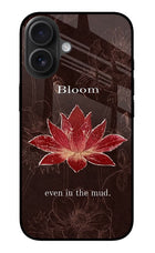 Bloom iPhone 16 Glass Case Back Cover by Casekaro