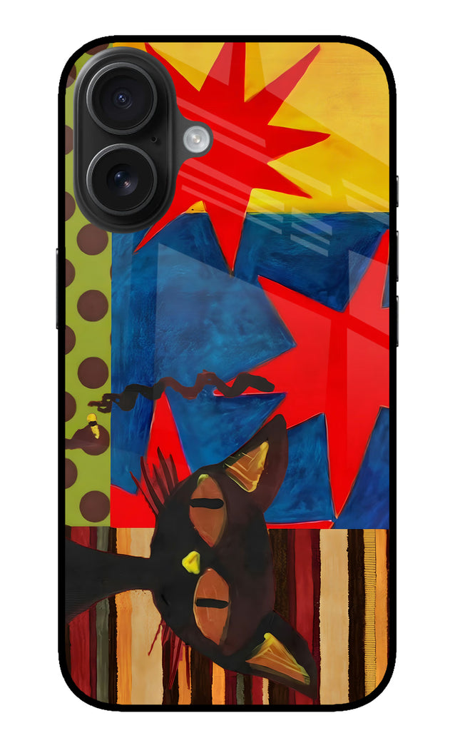 Pop Cat iPhone 16 Glass Case