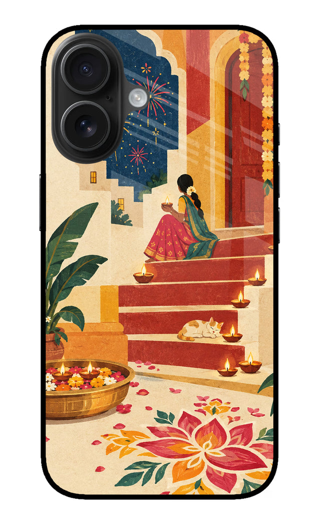 Diwali Rangoli iPhone 16 Glass Case