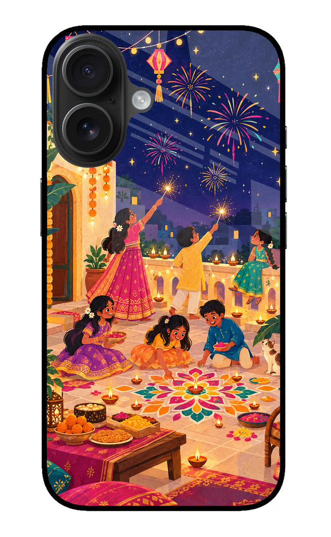 Diwali Night iPhone 16 Glass Case