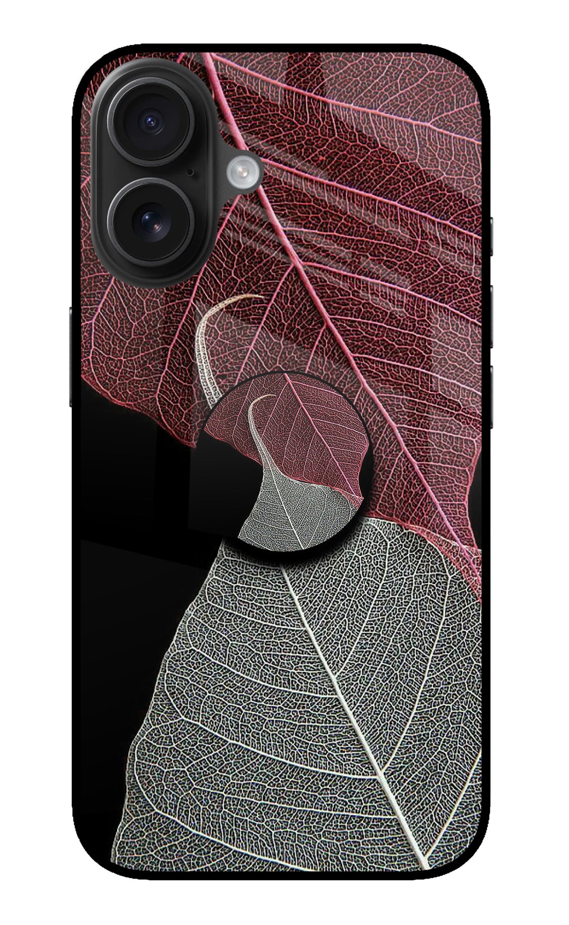 Leaf Pattern iPhone 16 Pop Case