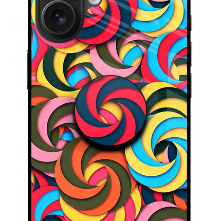 Spiral Pattern iPhone 16 Pop Case by Casekaro