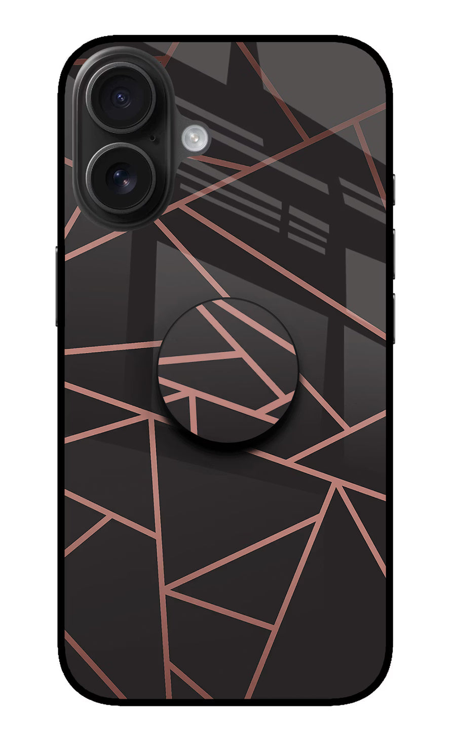 Geometric Pattern iPhone 16 Pop Case, Metal case
