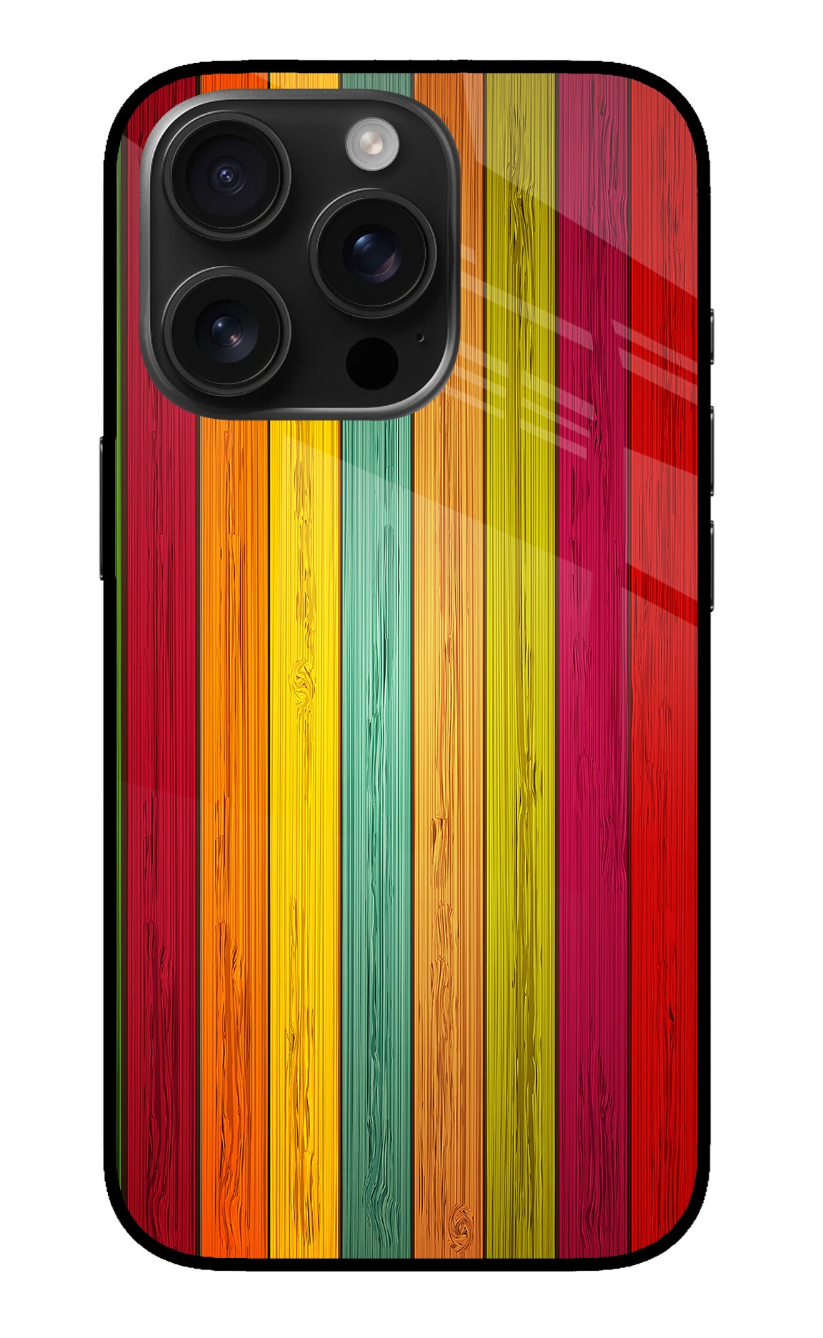 Multicolor Wooden iPhone 16 Pro Back Cover