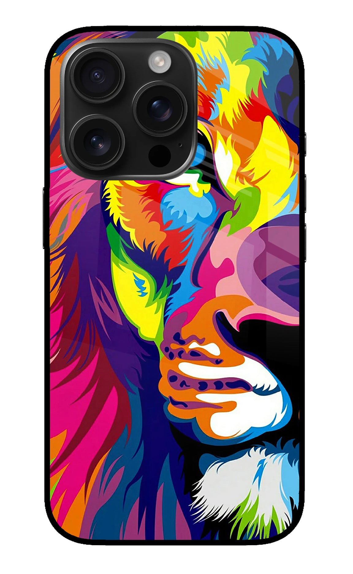 Lion Half Face iPhone 16 Pro Back Cover