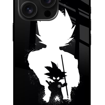 Goku Shadow iPhone 16 Pro Glass Case Back Cover by Casekaro