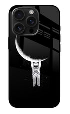 Moon Space iPhone 16 Pro Glass Case Back Cover by Casekaro