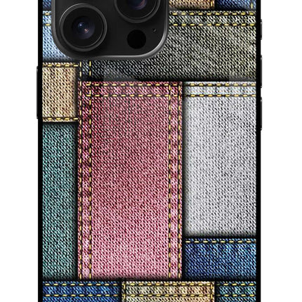 Multicolor Jeans iPhone 16 Pro Glass Case