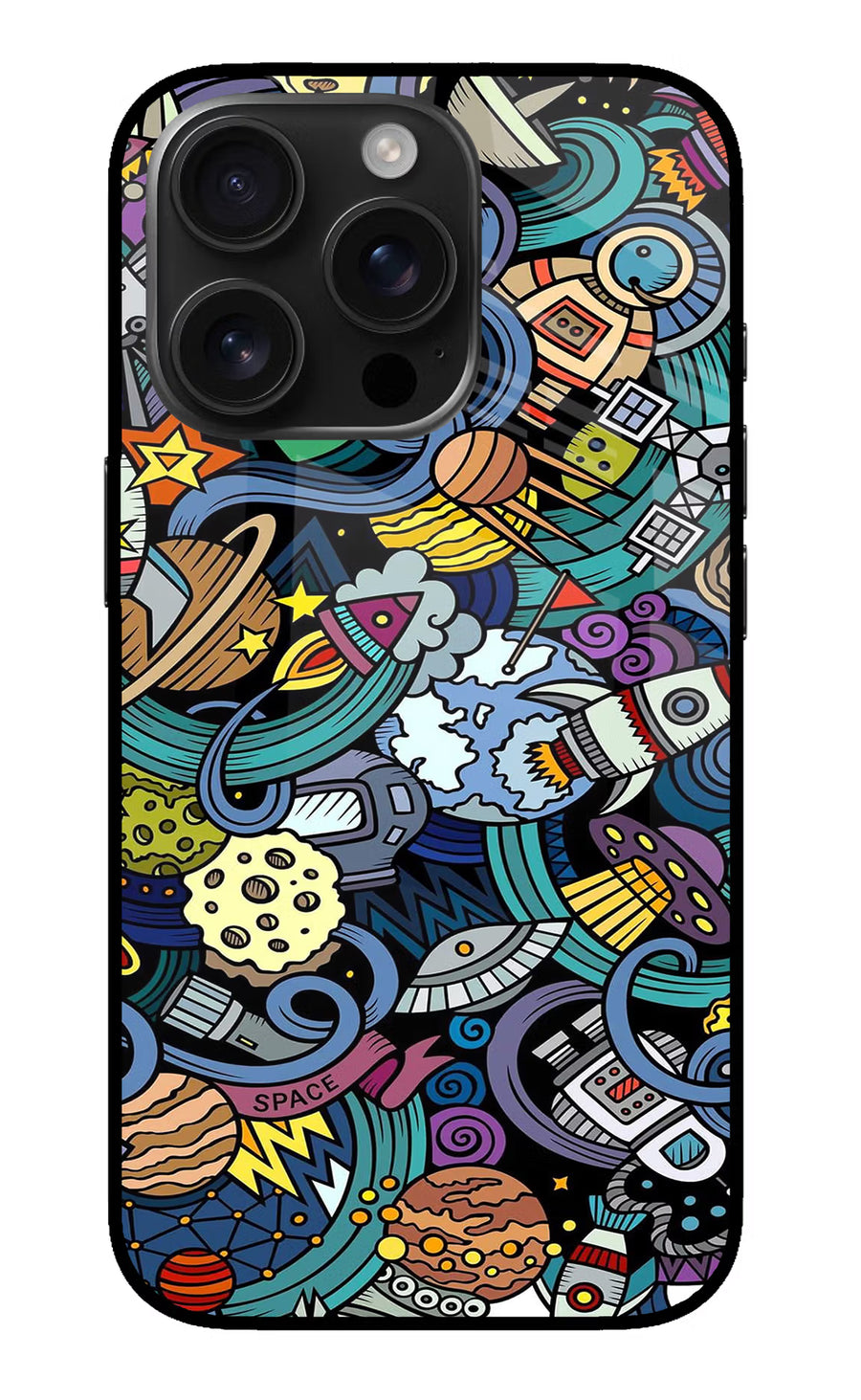 Space Abstract iPhone 16 Pro Back Cover, Metal case