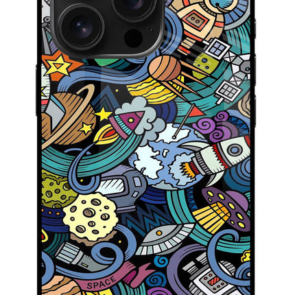 Space Abstract iPhone 16 Pro Glass Case