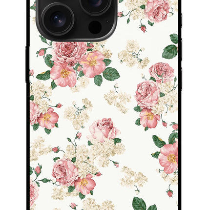 Flowers iPhone 16 Pro Glass Case Back Cover by Casekaro