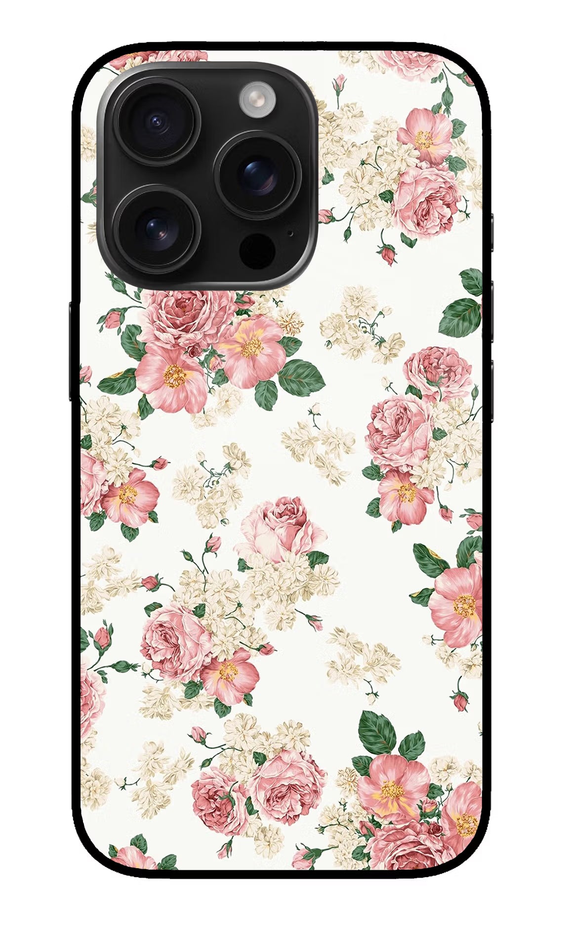 Flowers iPhone 16 Pro Glass Case Back Cover by Casekaro