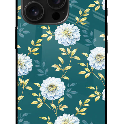 Flowers iPhone 16 Pro Glass Case Back Cover by Casekaro