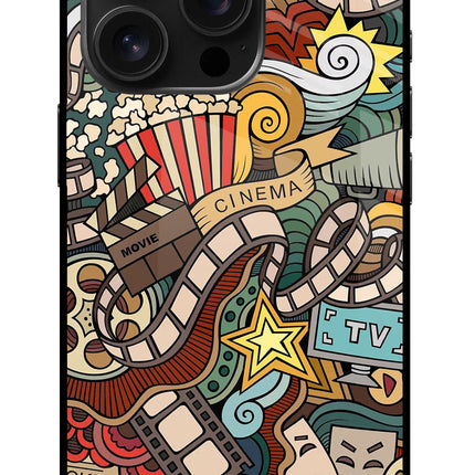 Cinema Abstract iPhone 16 Pro Glass Case Back Cover by Casekaro