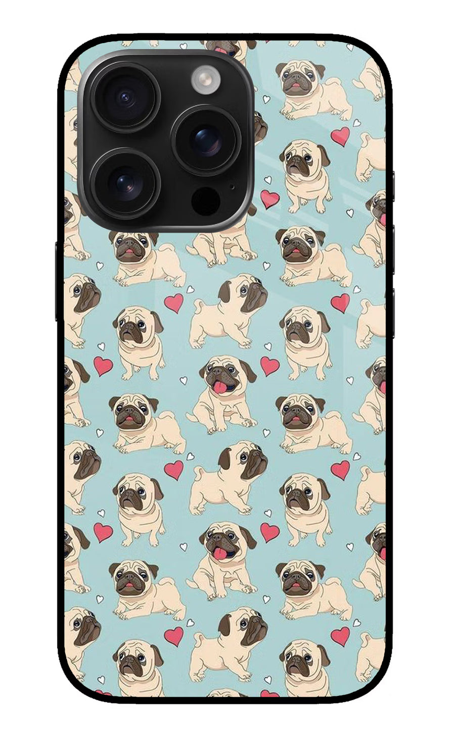 Pug Dog iPhone 16 Pro Back Cover, Metal case