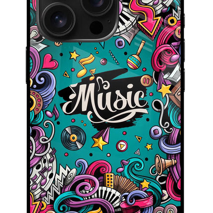 Music Graffiti iPhone 16 Pro Glass Case