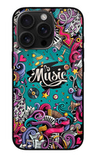 Music Graffiti iPhone 16 Pro Glass Case