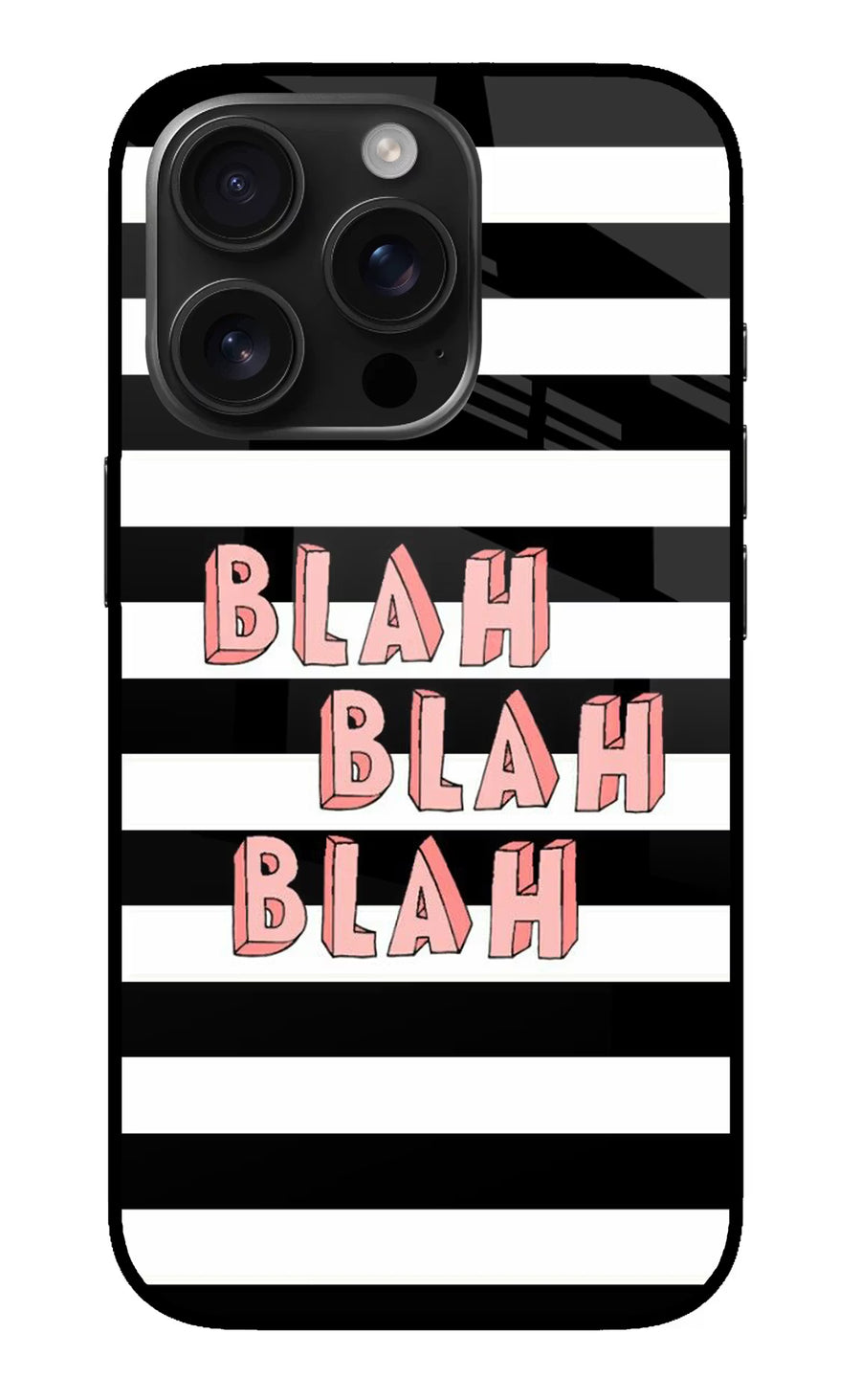 Blah Blah Blah iPhone 16 Pro Back Cover, Metal case