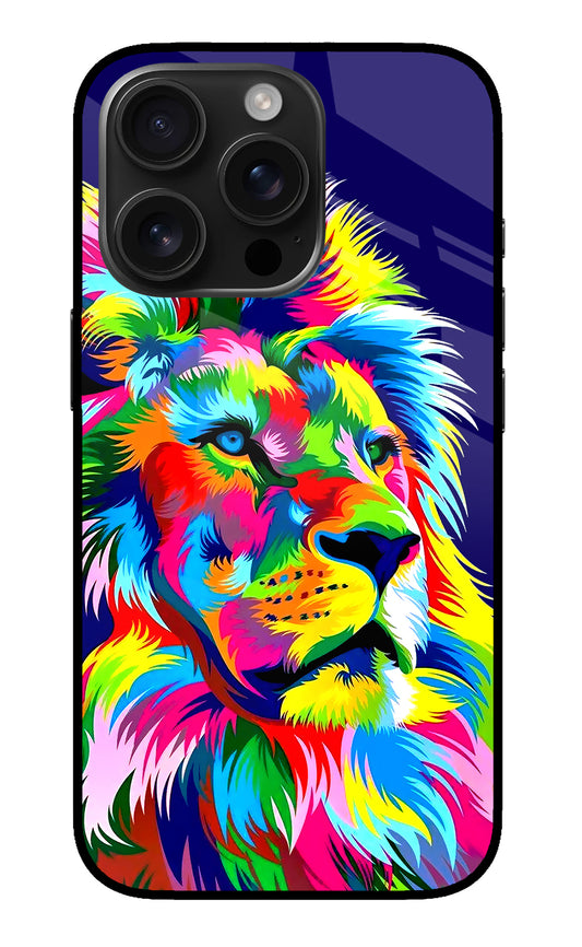 Vector Art Lion iPhone 16 Pro Glass Case