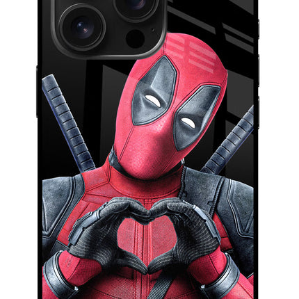 Deadpool iPhone 16 Pro Glass Case Back Cover by Casekaro