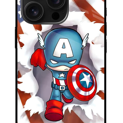 Captain America iPhone 16 Pro Glass Case