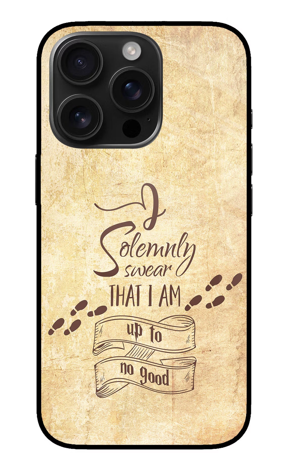 I Solemnly swear that i up to no good iPhone 16 Pro Glass Case Back Cover by Casekaro