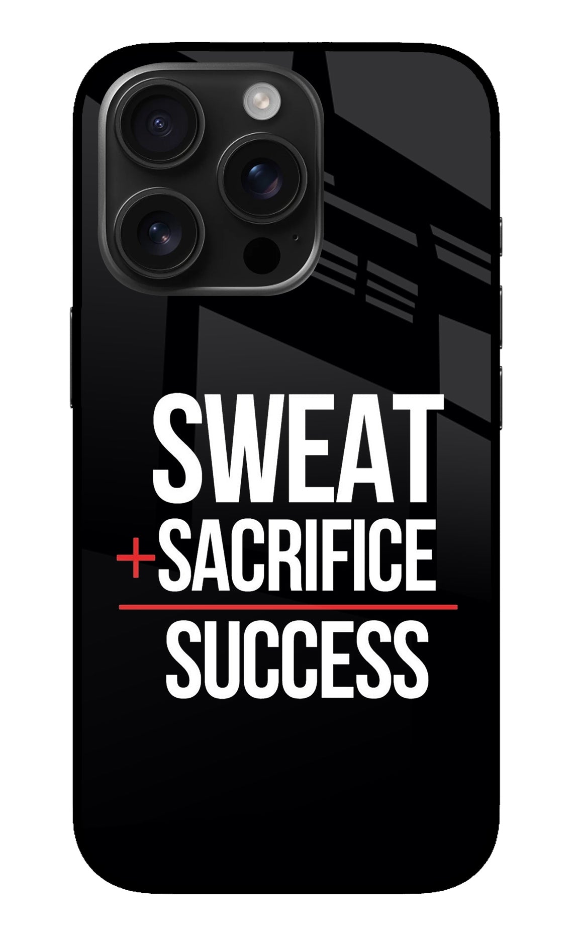 Sweat Sacrifice Success iPhone 16 Pro Back Cover