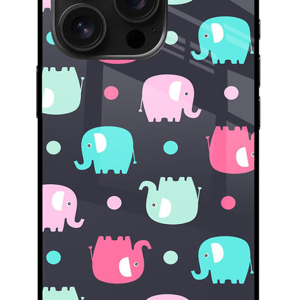 Elephants iPhone 16 Pro Glass Case