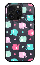 Elephants iPhone 16 Pro Glass Case