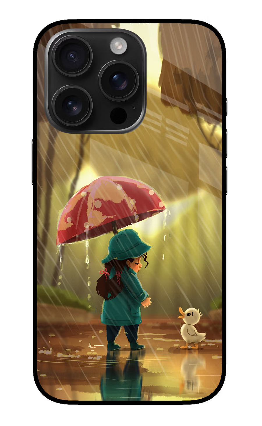 Rainy Day iPhone 16 Pro Back Cover, Metal case