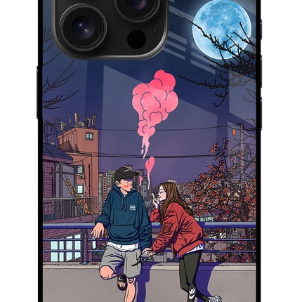 Chilling Couple iPhone 16 Pro Glass Case