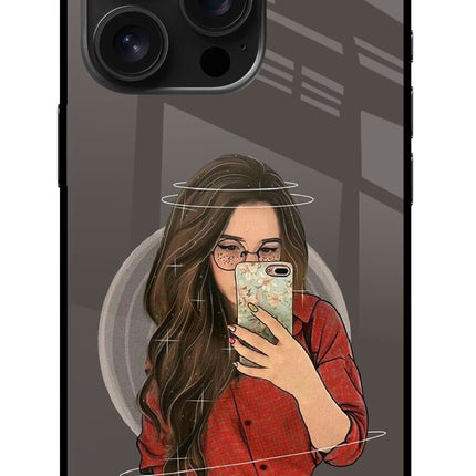 Selfie Queen iPhone 16 Pro Glass Case Back Cover by Casekaro