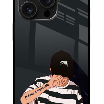 Aesthetic Boy iPhone 16 Pro Glass Case