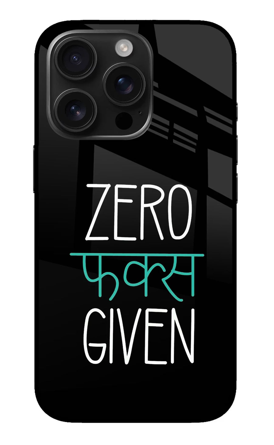 Zero Fucks Given iPhone 16 Pro Back Cover, Metal case