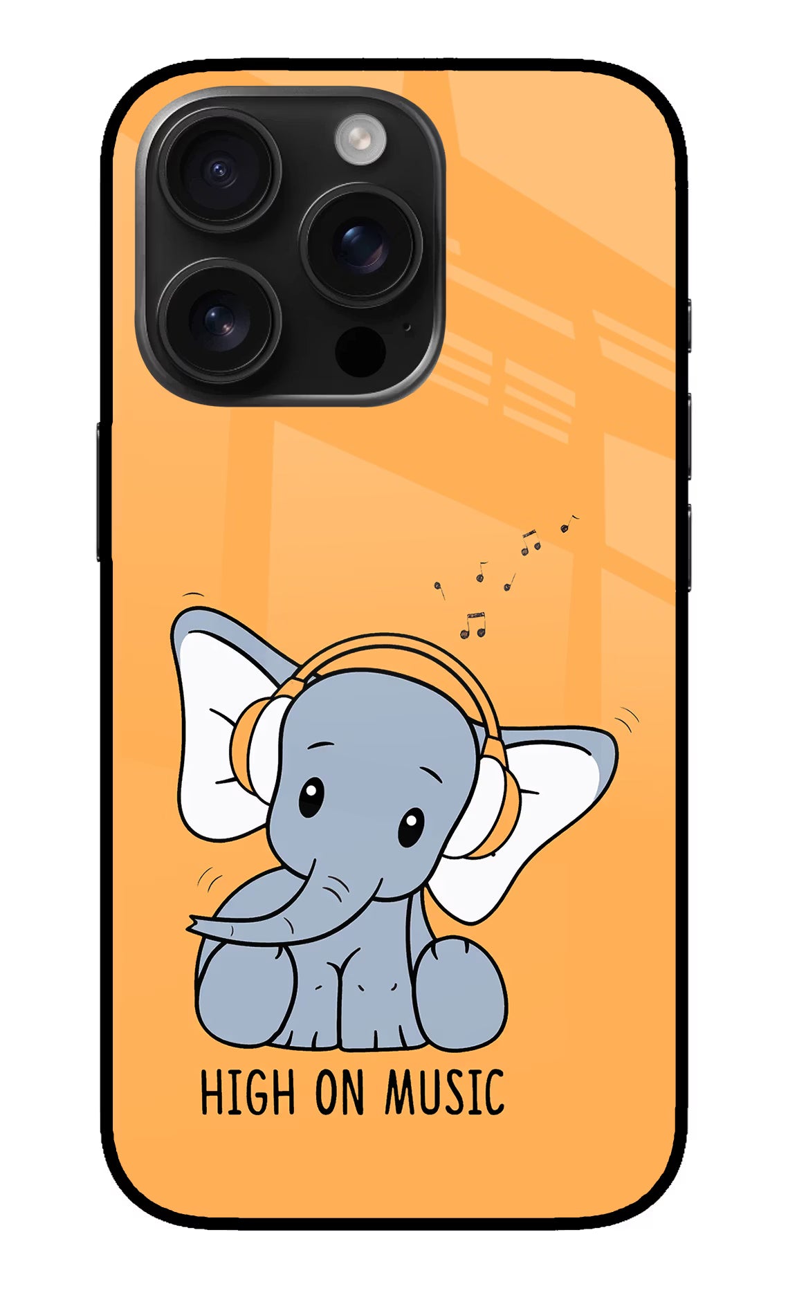 High On Music iPhone 16 Pro Glass Case Back Cover by Casekaro