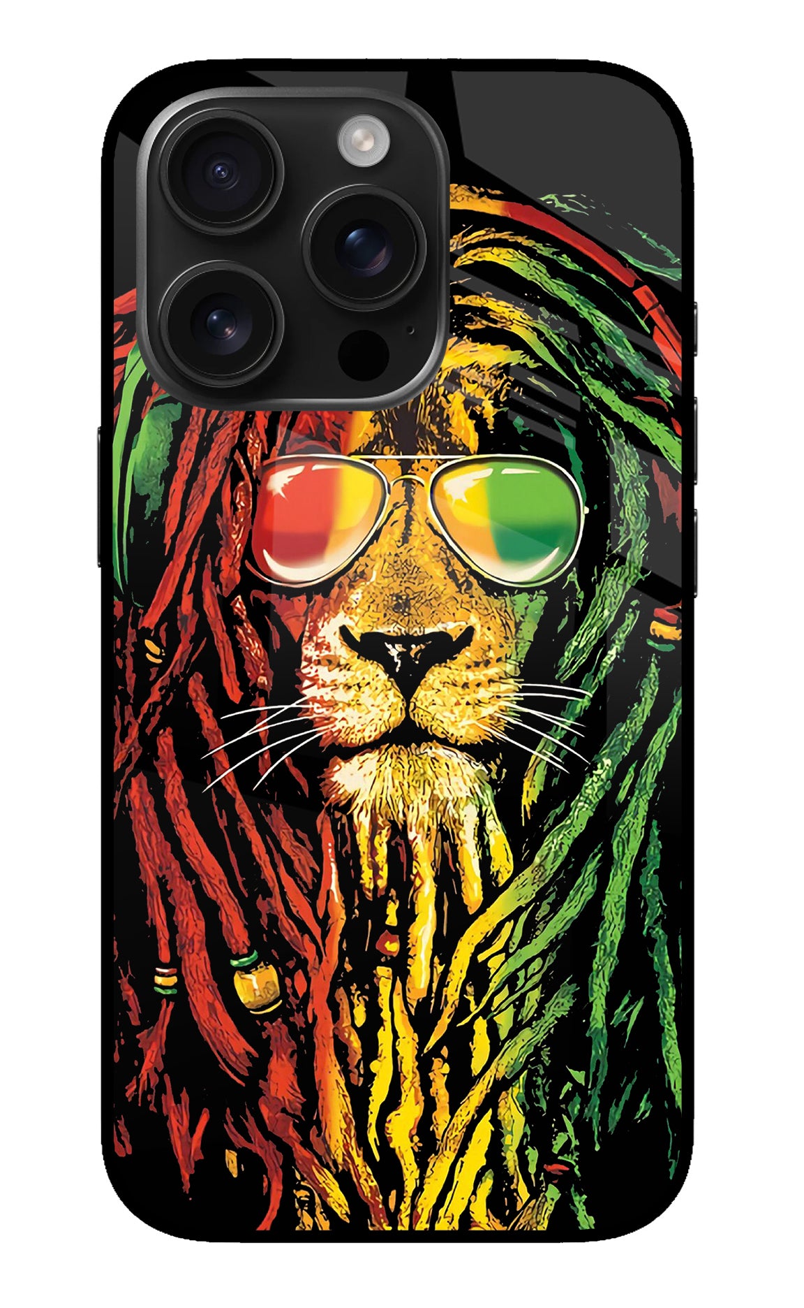 Rasta Lion iPhone 16 Pro Back Cover