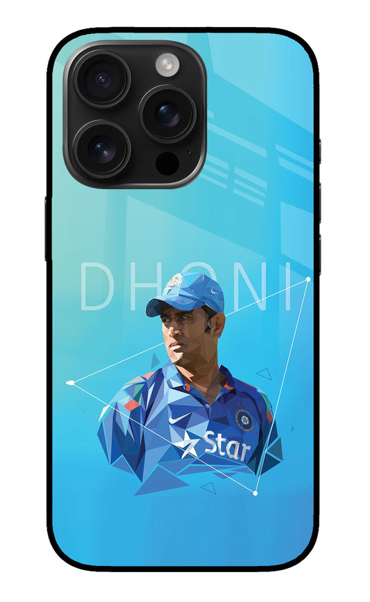 Dhoni Artwork iPhone 16 Pro Glass Case