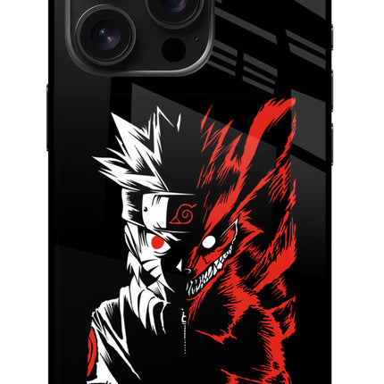 Naruto Two Face iPhone 16 Pro Glass Case Back Cover by Casekaro