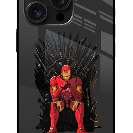 Ironman Throne iPhone 16 Pro Glass Case Back Cover by Casekaro