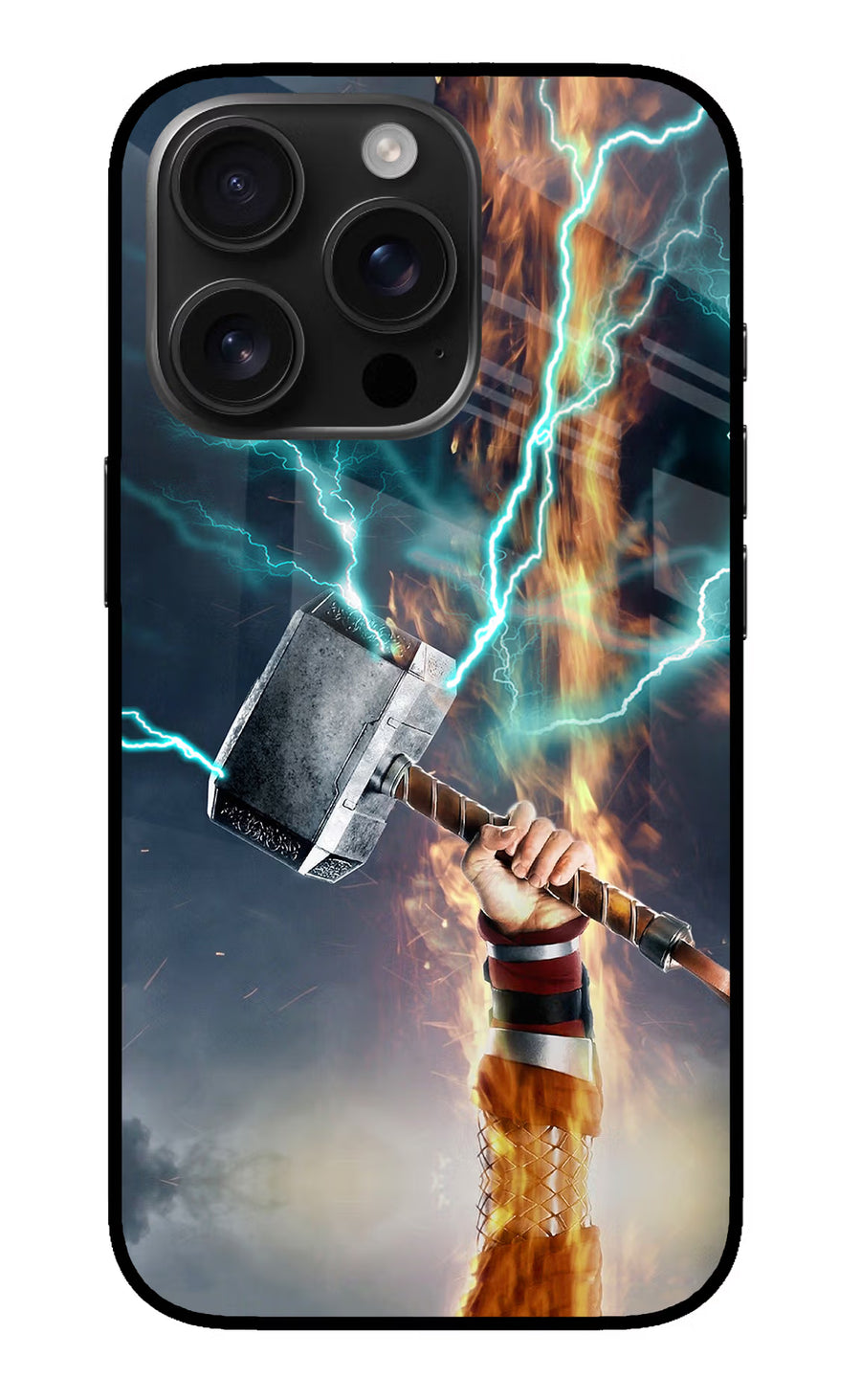 Thor Hammer Mjolnir iPhone 16 Pro Back Cover, Metal case